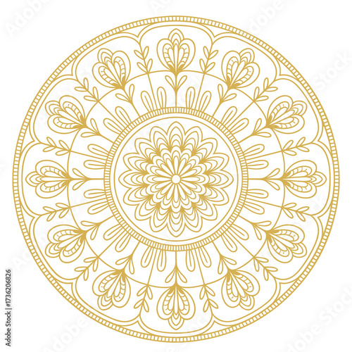 Round Mandala Design Vector