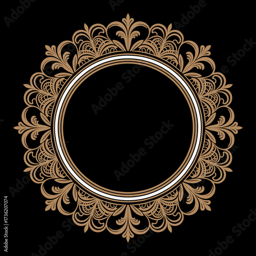 Round Mandala Design Vector