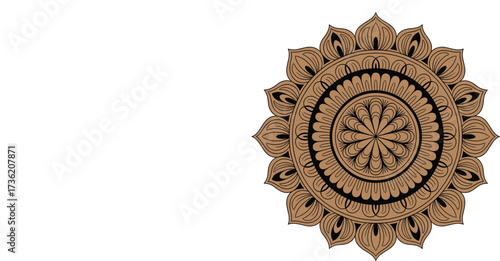 Round Mandala Design Vector
