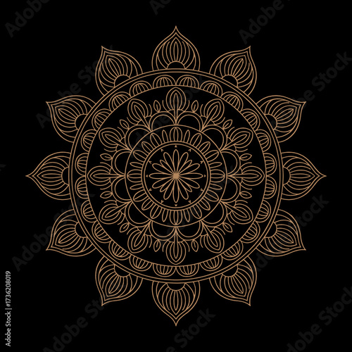 Round Mandala Design Vector