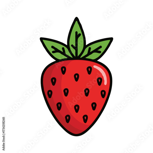 Cartoon Strawberry Vector Illustration