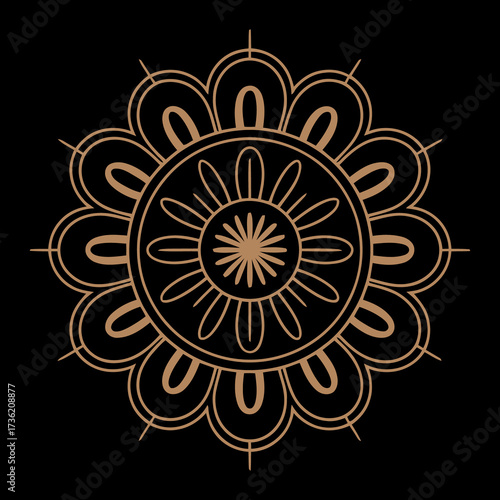 Round Mandala Design Vector
