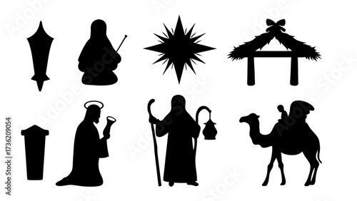 Nativity Scene Silhouette for Christmas