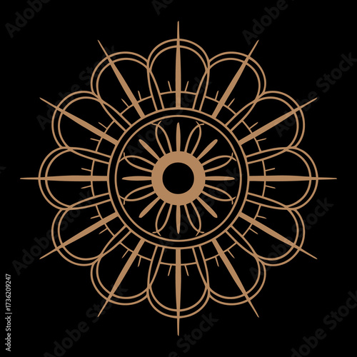 Round Mandala Design Vector