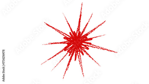 Crayon starburst shape doodle element