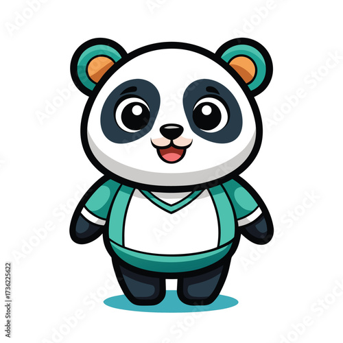 cute cartoon baby panda illustration