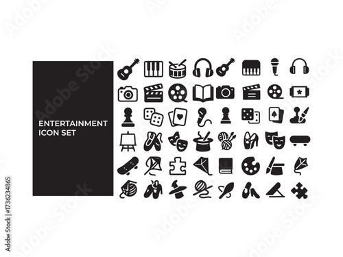 Chart graph investment entertainment business currency icon set