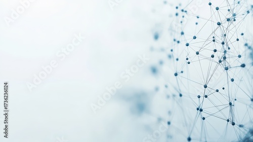 Cybersecurity concept depicting network connections and data flow