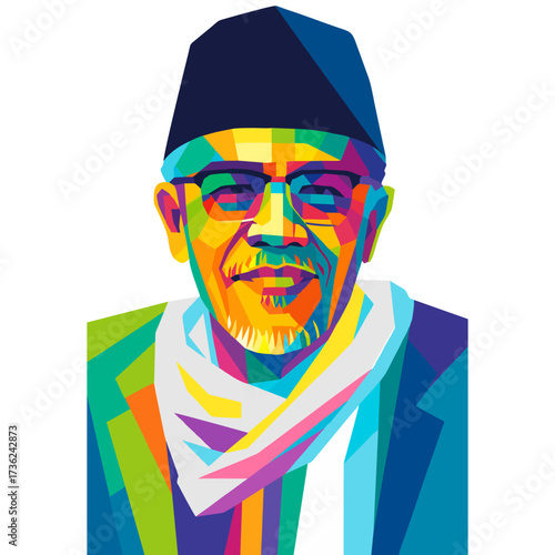 Indonesian Muslim Scholar or Cleric in WPAP Style