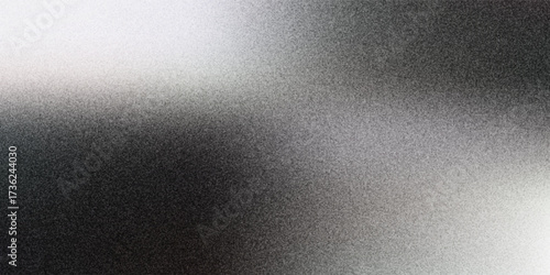 Gradient background with metallic silver fading into black, featuring a delicate grainy texture