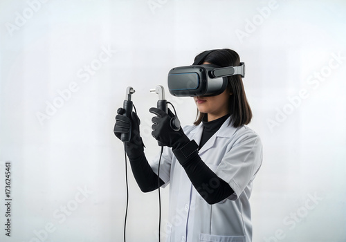 Future Dentistry: Medical Professional Using VR Haptic System