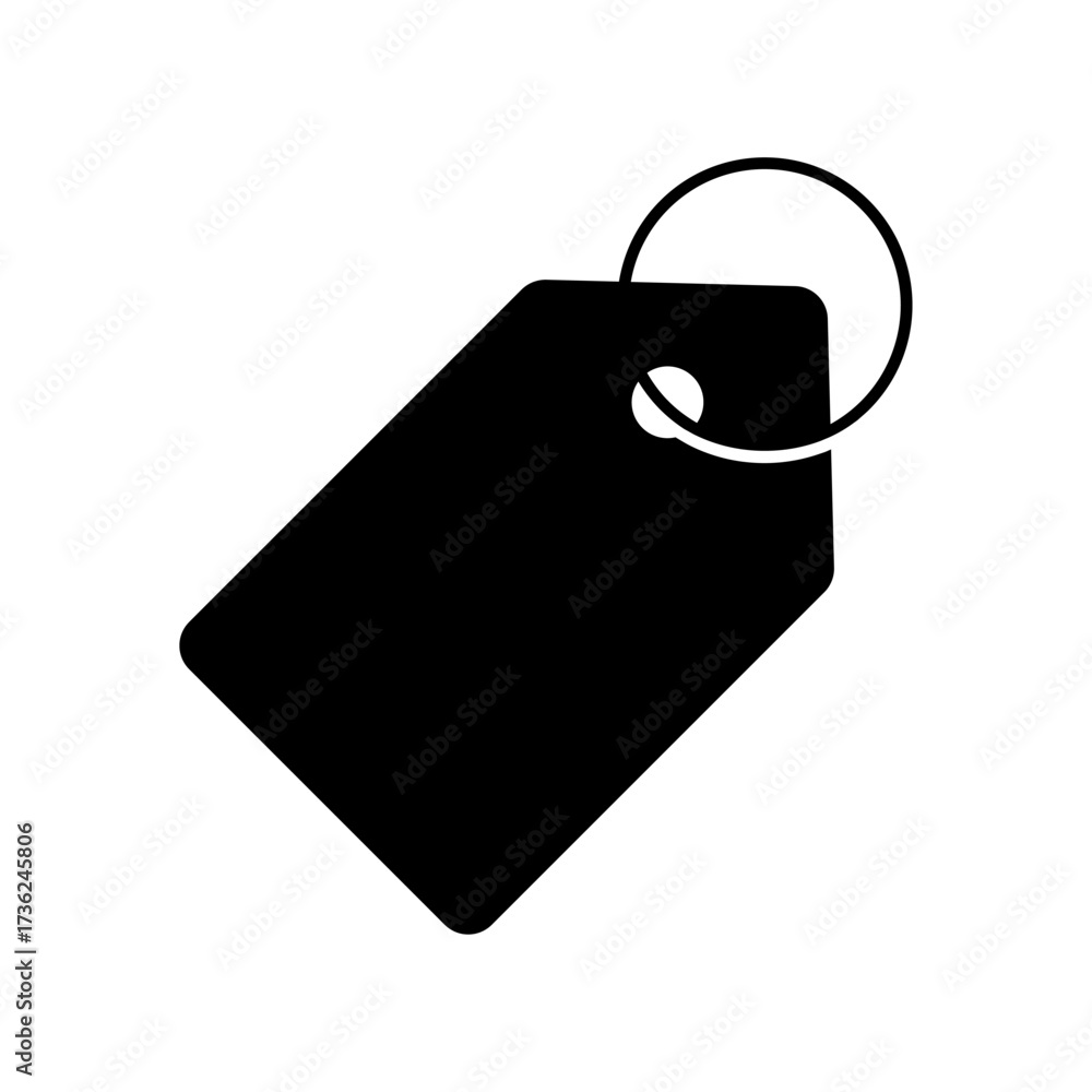 Fototapeta premium A filled style icon of a price tag.