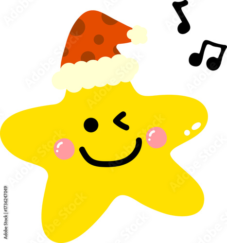 Cute Christmas Star Wink
