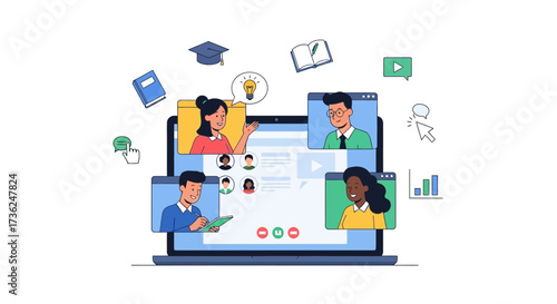 Dynamic virtual learning and remote collaboration platform fostering online education, interactive meetings, and digital knowledge sharing for students and professionals across various fields