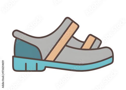 Stylish sandal illustration perfect for summer fashion, footwear, and style concepts