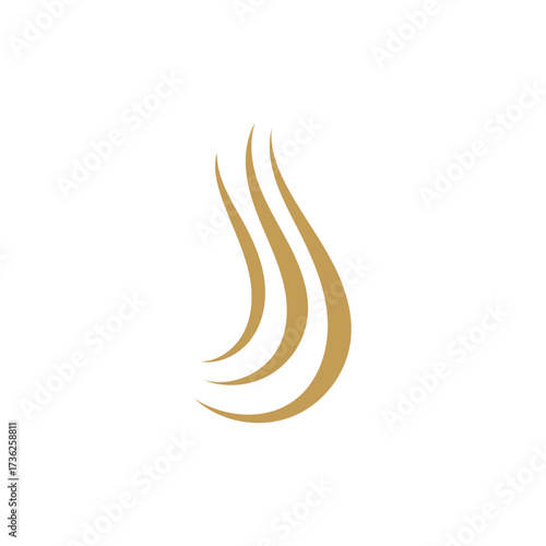 Hair wave logo vector icon