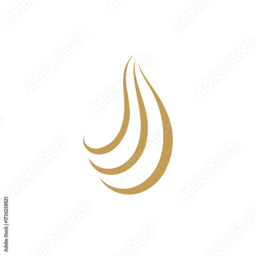 Hair wave logo vector icon