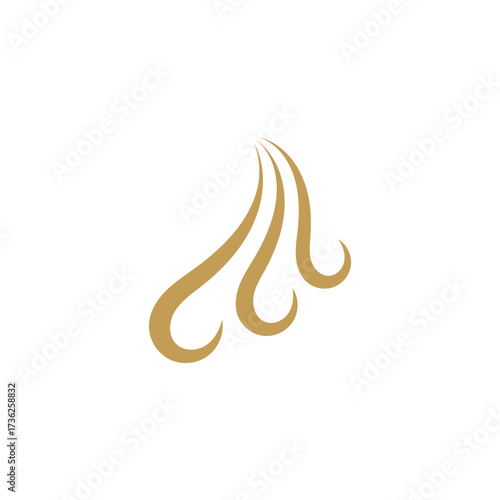 Hair wave logo vector icon