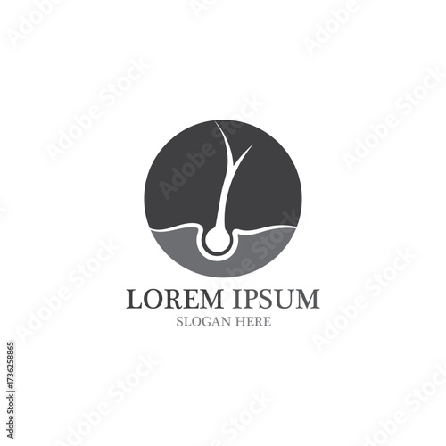 Hair wave logo vector icon