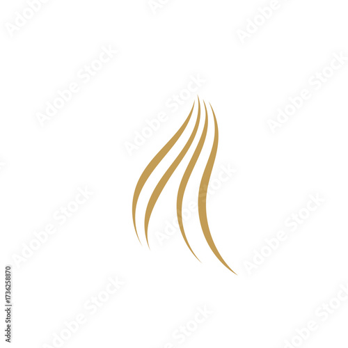 Hair wave logo vector icon