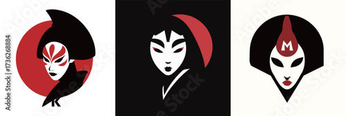 Three striking character designs showcase distinct figures with dramatic features and vibrant colors.