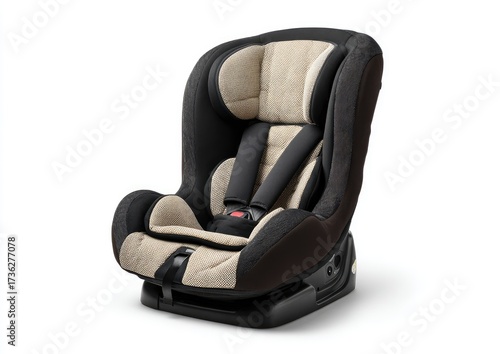 Child car seat, beige and black