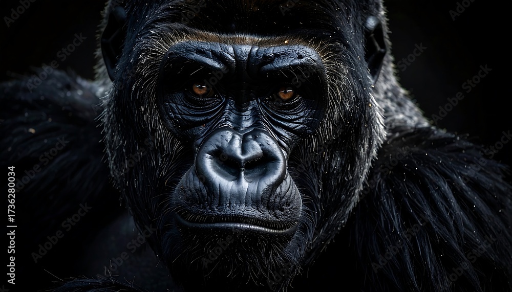 Obraz premium Close-up portrait of a gorilla