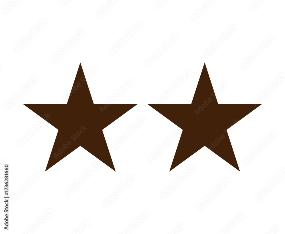 Obraz premium Star Shape Set Symbol Brown Graphic Design Element Vector Illustration