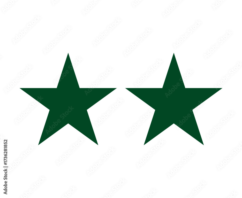 Obraz premium Star Shape Set Symbol Green Graphic Design Element Vector Illustration