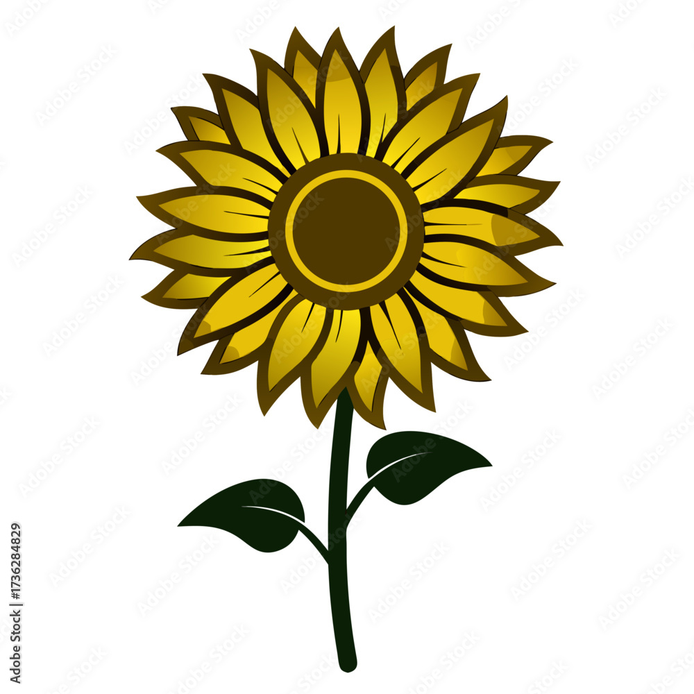 Fototapeta premium sunflower isolated on white