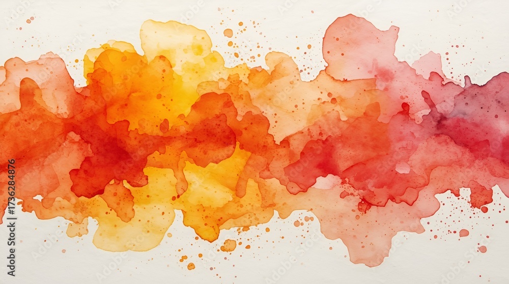 Obraz premium Title: Bright Abstract Watercolor Drawing on Textured Paper