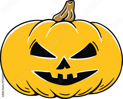 halloween pumpkin isolated on white