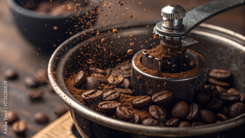 coffee grinder with coffee beans