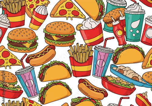 Food seamless pattern style