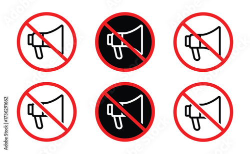 Free Download No horn sign indicating prohibition of sound or noise. Noise prohibition symbol sign - GFXLoad