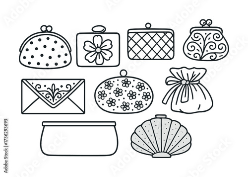 Collection of elegant handbag designs in various styles and patterns