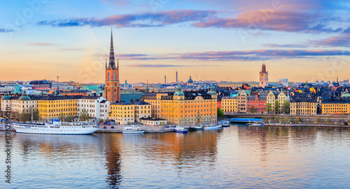 Stockholm, Sweden. Stockholm, Sweden. Sunset view of Gamla Stan from Sodermalm island, Scandinavia.