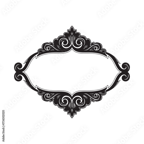 Large set vector black silhouette frame cartouches badges silhouette vector