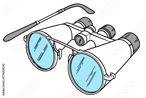 Binoculars with a handle