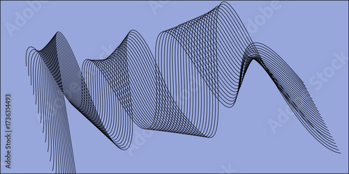 Vector design illustration of the flag of Argentina with a flowing blue wave pattern and abstract gradient lines backdrop