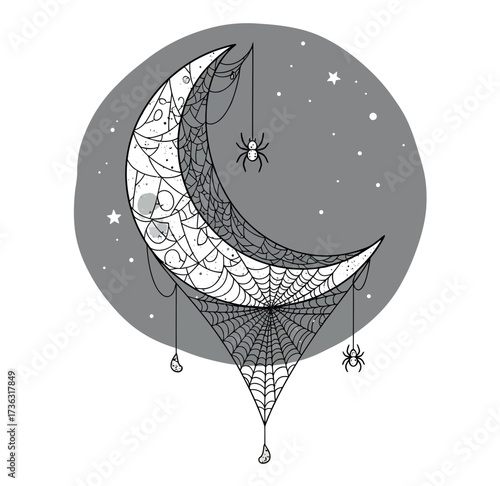 vector illustration of a moon