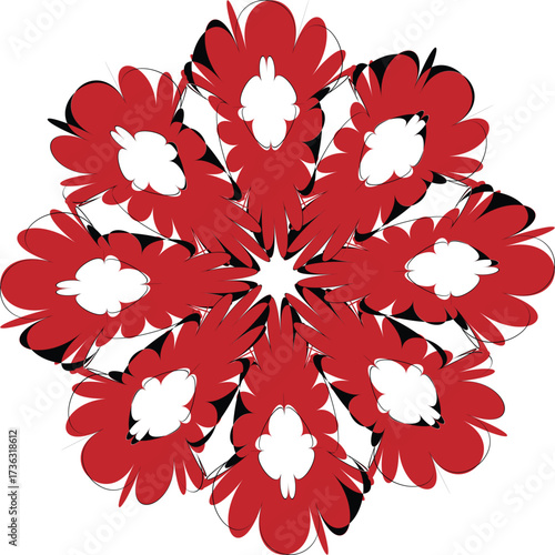 a mandala, a symbolic and ritualistic geometric design commonly found in Hinduism and Buddhism. 
