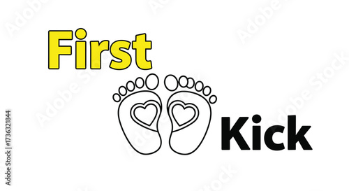 First kick of life for a new baby celebrated with tiny footprints.