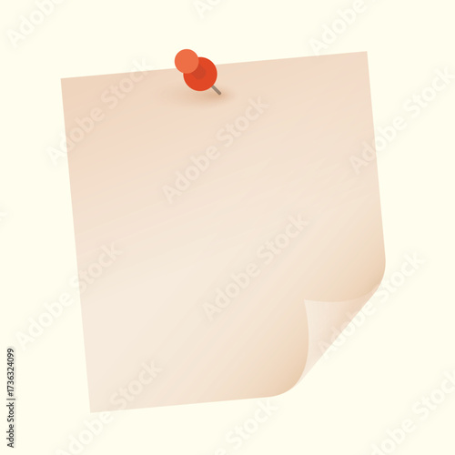 modern and curled notepad sheet template for professional task