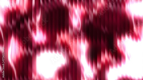 Blurry abstract pattern suitable for backgrounds, textures, and digital art projects. Red and white color scheme creates a dynamic visual impact. Fractal glass gradient animation background