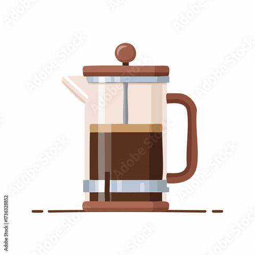 Coffee grinder with coffee cup and beans vintage kitchen illustration