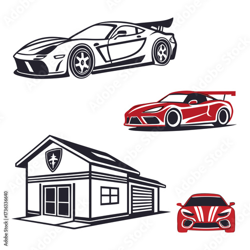 Vector Emblems and Symbols for Car Dealerships and Garages