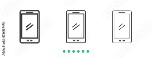 Smartphone icon. Thin line icon vector