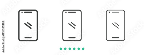 Smartphone icon. Thin line icon vector