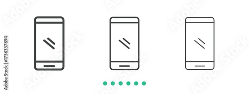 Smartphone icon. Thin line icon vector